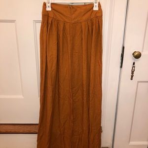 orange maxi skirt